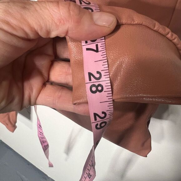 Commando Pink Faux Leather Jogger Pants Pockets Sz Medium - Picture 6 of 12